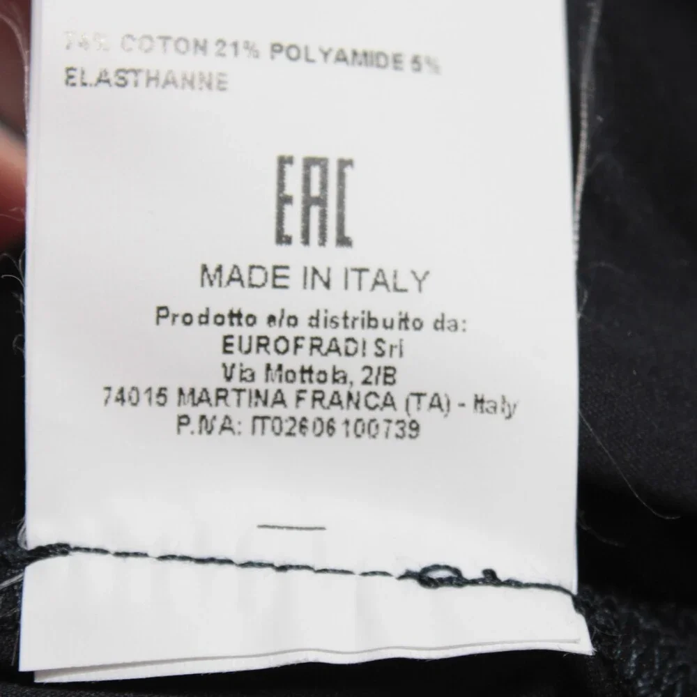 Fradi NWT Chinos / Casual Pants Size 52 (US 36) in Blue Cotton Blend